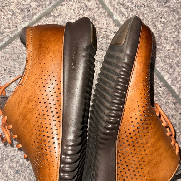 COLE HANN ZeroGrand 7.5 M LEATHER Tan  medium Brown Oxford loafer Excellent - Picture 9 of 14